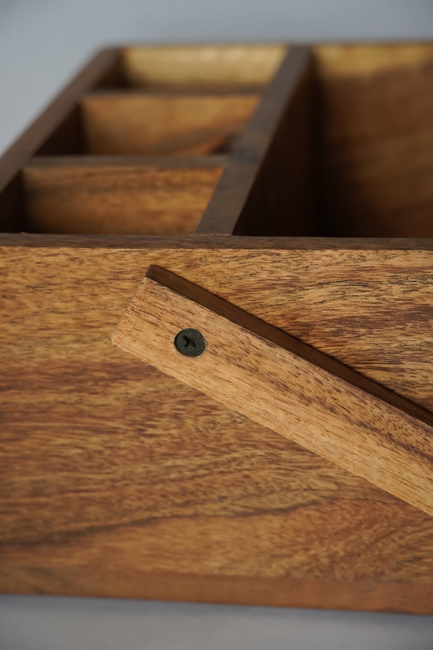 Wooden Caddy/Cutlery holder with Wooden Holder made with premium acacia wood