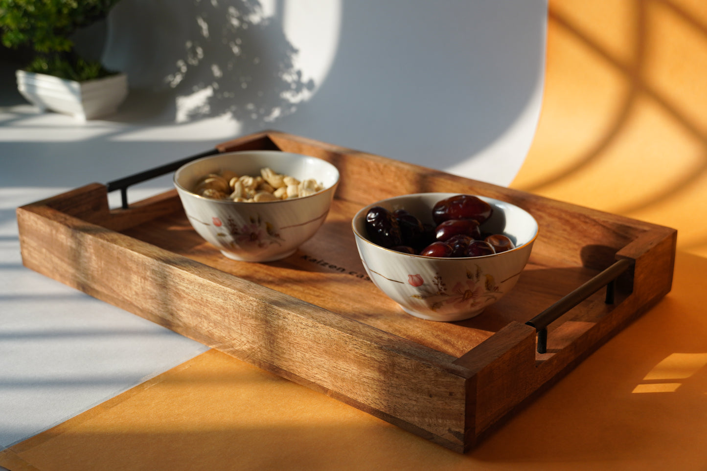 Rectangular Wooden Serving Tray/Platter made with premium acacia wood